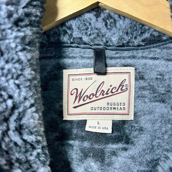 Vintage WOOLRICH Mens L 1/2 Zip Fleece Jacket Pullover Outdoor Wear USA MADE - Picture 3 of 8